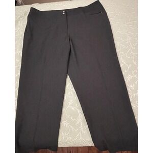 Anne Klein Pants Womens 20W Gray Dress Trousers Stretch Straight Work Career